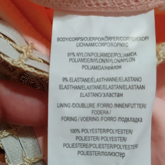 BIKINI LAB Womens Bikini Set 2 Piece New Summer Cruisewear  NEW Medium PEACH - Picture 5 of 6